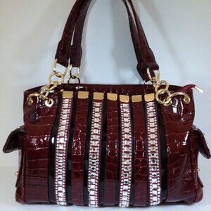 Fauz crocodile with rhinestones